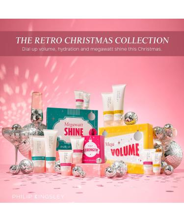 Philip Kingsley Retro Christmas Collection: Hydrating Shampoo & Conditioner Set with Elasticizer Hair Mask, Finishing Serum - Megawatt Shine & Moisture Balance - Buy Online on GoSupps.com