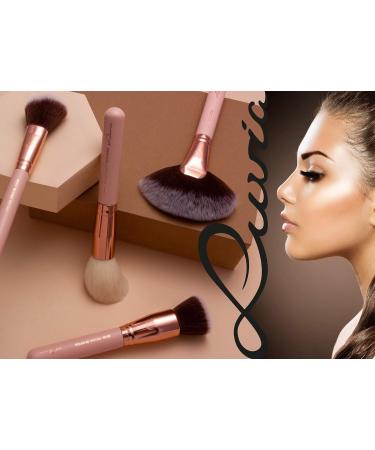 Luvia E206 Cone-Shaped Powder Brush | Vegan Essentials Face Definer in Nude/Ros gold | Premium Makeup Brush for Flawless Finish - Buy Online on GoSupps.com