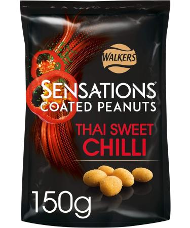 Californian Honey & Salt Roasted Sharing Peanuts 145g with Thai Sweet Chilli Coated Sharing Peanuts 150g - Bundle Consisting of Sensations Nuts x2 Pack - Buy Online on GoSupps.com