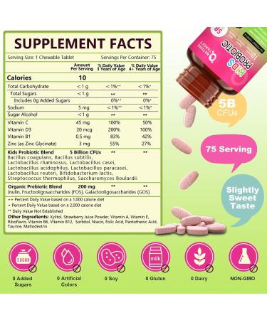NATURE TARGET Kids Probiotic Chewable - Strawberry-flavored - 75 Chewable Tablet - Buy Online on GoSupps.com