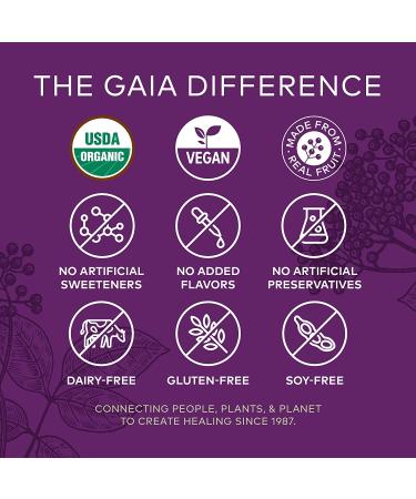 Gaia Herbs Kids Elderberry Immune Support Gummies - 40 Vegan Gummies - Buy Online on GoSupps.com