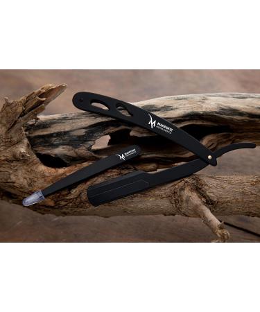 Men's Black Cut Throat Razor & Tweezers Set Of 2 Pieces Premium Quality Straight Edge Razor Moustache & Beard Shaving Razor Single Blade Razor Tweezers - Buy Online on GoSupps.com