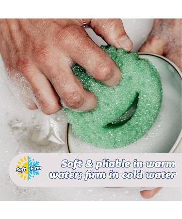 Buy Scrub Daddy Colors Clutch 2-Pack - Smiley Sponge Kitchen Cleaner Odor-Resistant & Dishwasher Safe for Pot & Flush Cleaning - Buy Online on GoSupps.com