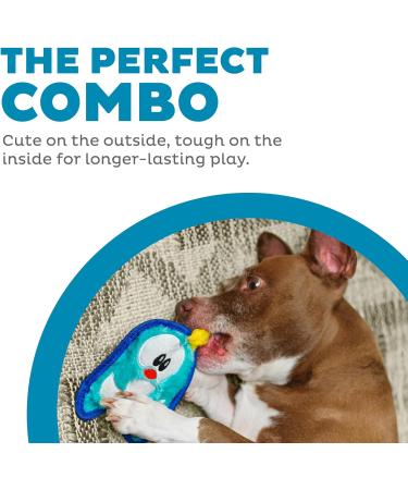 Outward Hound Invincibles Mini Plush Penguin Dog Toy - Blue XS | Best Durable Dog Toys for Small Dogs - Buy Online on GoSupps.com