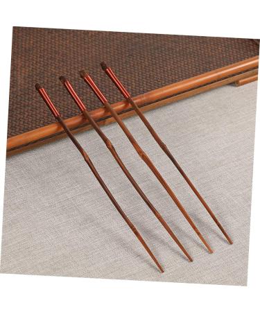 FUNOMOCYA 1 Pair Creative Bamboo Home Restaurant Head Chopsticks Kitchen Wire Pointed for Copper - Buy Online on GoSupps.com
