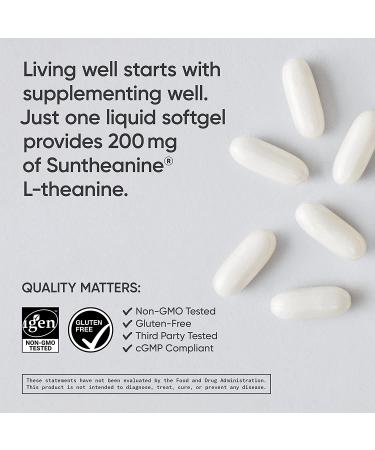 Buy Sports Research L-Theanine 200 mg - 60 Softgels for Relaxation & Focus - Buy Online on GoSupps.com