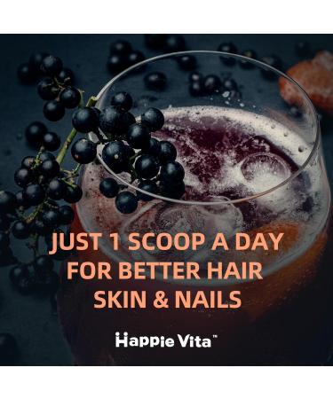 HappieVita Multi Collagen Peptides Powder 5 Types (I II III V X) Collagen Protein Powder with Biotin Hyaluronic Acid Vitamin C Grass-Fed & Pasture-Raised Keto Paleo Unflavored 1.1 lbs - Buy Online on GoSupps.com