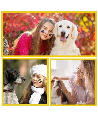 Dog Paw Glitter Tattoo Sticker Set - 20 Sheets/240 Pcs Temporary Tattoos for Women Girls - Fresh Color Body Art Accessory - Buy Online on GoSupps.com