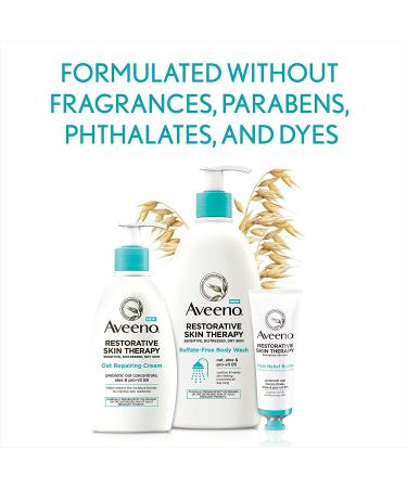 Aveeno Restorative Skin Therapy Body Wash - Sulfate-Free, 18 fl oz - Buy Online on GoSupps.com