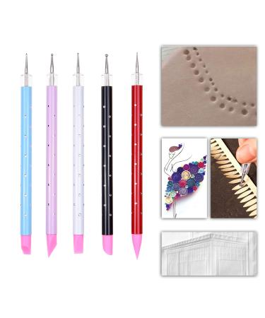 Nail Art Dotting Tools Silicone Dual Head UV Gel Pen Tools - Double Ended Nail Art Sculpting and Dotting Pen
