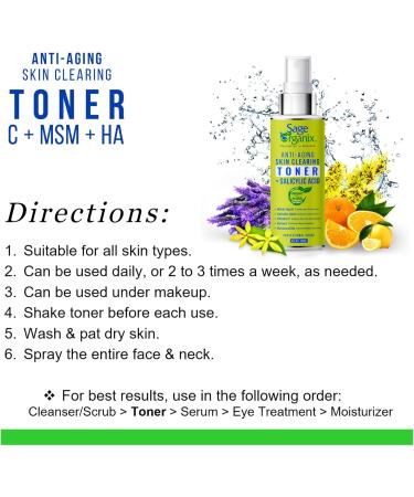 Acne Clearing Witch Hazel Toner - Advanced Skin Toner with Salicylic Acid Retinol & VIT C for Clear Skin Minimized Pores & Faded Scars - 4oz - Buy Online on GoSupps.com