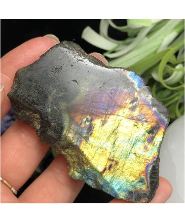 Natural Labrador Minerals Half-polishing Crystal Moonstone Flash Floor Slice Decorating Stone - Buy Online on GoSupps.com