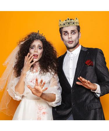 King and Queen Crowns Set - Black Rhinestone Crystal Royal Headwear for Wedding, Homecoming, Prom - 2 Pieces - Buy Online on GoSupps.com