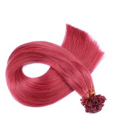 Keratin Bonding - # Burg - 40cm - 25 strands - 1G - 100% Remy real hair hair extension U -tip Extensions Very high quality by Novon hair extension 25 strands / bonding - 40cm each 1g 25g