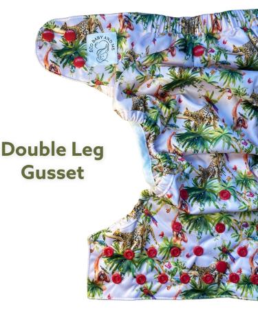 Eco Baby and Me BTP Waterproof Cloth Nappy Outer Cover - Reusable Wrap for Day and Night - Jungle Fever Print - Buy Online on GoSupps.com