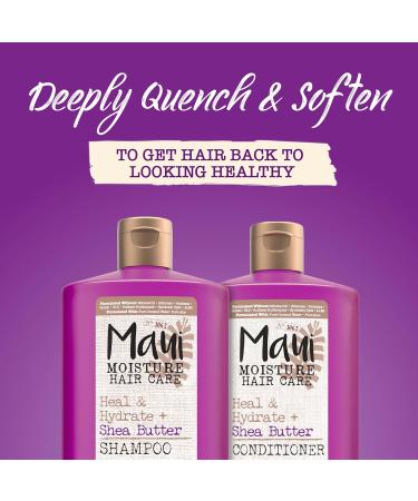 Maui Moisture Heal & Hydrate Shea Butter Shampoo - Revive Dry Damaged Curly Hair with Coconut & Macadamia Oil - Vegan Sulfate-Free - 25.4 fl. oz - Buy Online on GoSupps.com