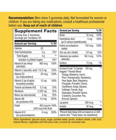 Nature's Way Alive! Men's Gummy Vitamins - 60 Fruit Flavor Gummies for Vitality - Buy Online on GoSupps.com