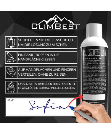 Climbest Ultra Pure Liquid Chalk 250ml/500ml/1L - Maximum Grip for Climbing Gymnastics & Workout - pH Neutral - Buy Online on GoSupps.com