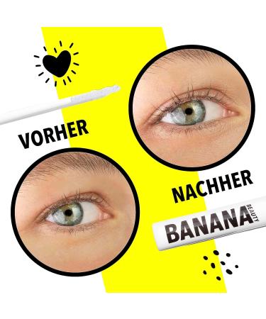 Banana Beauty Brow & Lash Serum Upgrade Me - For Longer Fuller Lashes - Gentle on Eye Area - Natural Formula - Hormone-Free Lash Serum - Eyebrow Serum - Buy Online on GoSupps.com