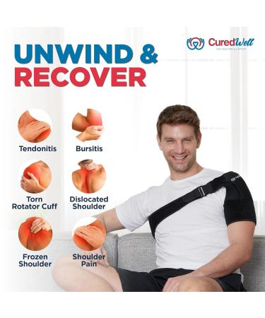 Shoulder Brace Sling for Men & Women - Adjustable Support for Torn Rotator Cuff & Shoulder Pain Relief - Unisex Compression Sleeve (Small - Buy Online on GoSupps.com