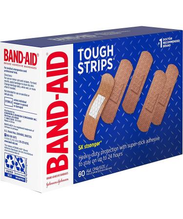 Band-Aid Tough-Strips Adhesive Bandage (60 ct, Limited Edition) - For Minor Cuts & Scrapes - Buy Online on GoSupps.com