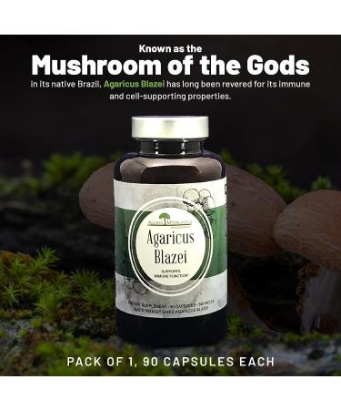 Aloha Medicinals Pure Agaricus Blazei 500mg - 90 Vegetarian Capsules | Certified Organic - Buy Online on GoSupps.com