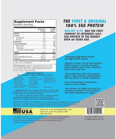Healthy 'N Fit 100% Egg Protein- Banana 2 Pack (4 lb Total) : 100% Egg White Protein Plus Natural Peptides. Naturally Flavored & Sweetened Keto & Paleo Friendly. - Buy Online on GoSupps.com