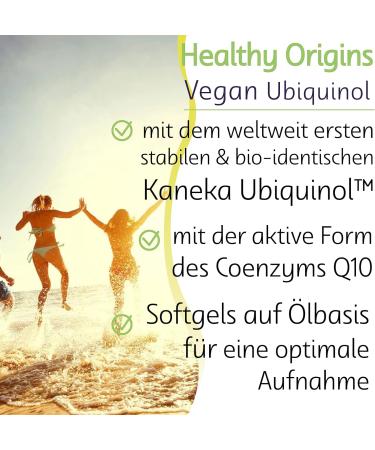 Healthy Origins Vegan Ubiquinol 100mg - High Dose Gluten-Free Non-GMO 60 Vegan Soft Capsules - Lab Tested Antioxidant Support - Buy Online on GoSupps.com