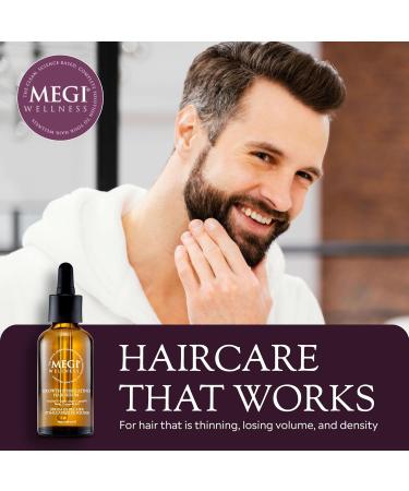 MEGI Hair Growth Serum Oil with AnaGain Capilia Longa Capixyl Biotin and Vitamins - Potent Leave-In Vegan Hair Oil to Reduce Hair Loss Prolong Follicle Life Cycle & Restore Vitality (50ml) - Buy Online on GoSupps.com