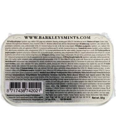 Barkleys Mints Ginger Tastefully Intense Mints Tins 50 g (Pack of 2) - Buy Online on GoSupps.com