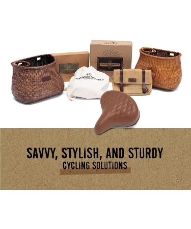 Warners Wheels Bike Basket Front for Women's and Mens Cruiser with Coffee Cup Holder  Handmade Bicycle Basket for Adult Bikes mounts to Front Handlebars of Beach Cruisers Stained - Buy Online on GoSupps.com