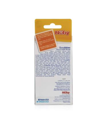 Nuby Scrubbies Silicone Bath Brush 2 Count - Built-in Handle for Gentle Exfoliation - Buy Online on GoSupps.com