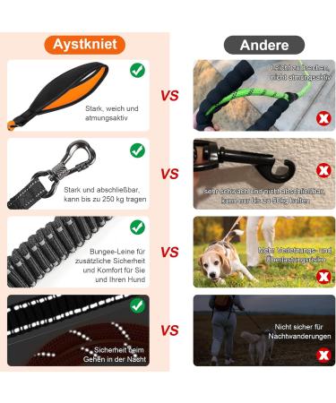Buy Aystkniet 30m Bungee Tow Leash for Medium & Large Dogs - Shock-Absorbing Padded Handle Reflective Lockable Hooks - Perfect for International Shipping - Buy Online on GoSupps.com