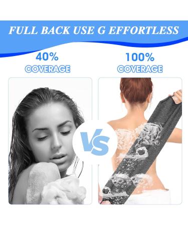 Double-Sided Exfoliating Back Scrubber with Handles for Deep Cleansing - Men and Women - Buy Online on GoSupps.com