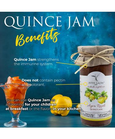 Atiye Lacin Quince Jam Homemade Natural (Ayva Receli) | Made by 100% Natural Hand-picked Quince | Preservative Colorant Thickener Additive Free | No Refined Sugar | 100% Vegan | 250 gr - Buy Online on GoSupps.com