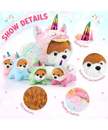 Skylety 5-Piece Plush Dog Toy Set | Cuddly Unicorn Puppy & Mini Dogs | Perfect Gift for Birthdays Christmas & Children's Day - Buy Online on GoSupps.com
