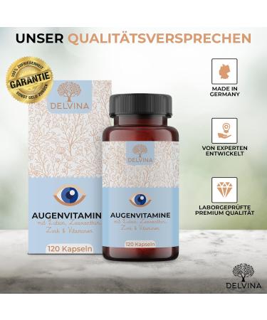 High-Dose Eye Vitamins - 120 Natural Vegan Capsules with Lutein Zeaxanthin Beta-Carotene & Essential Vitamins for Optimal Eye Health - 4-Month Supply - Buy Online on GoSupps.com