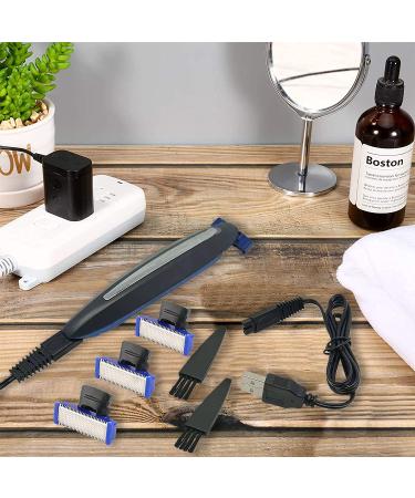 Microtouch Solo Mens Shaver Replacement Heads & Charging Cable Kit - 4 Blades, 1 USB Charger, 2 Clean Brushes - Buy Online on GoSupps.com