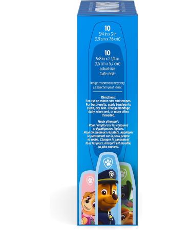 Buy Band-Aid Adhesive Bandages for Kids & Toddlers | Nickelodeon PAW Patrol | Assorted Sizes 20 ct | International Shipping Available - Buy Online on GoSupps.com
