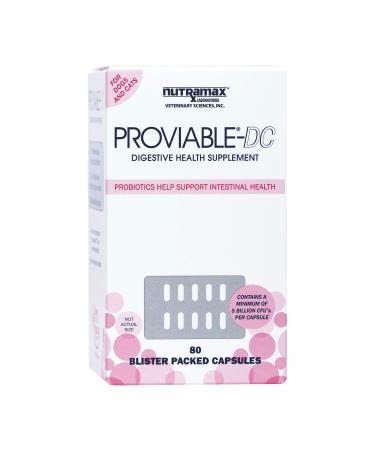 Nutramax Proviable Health Supplement for Cats and Dogs 80 Count