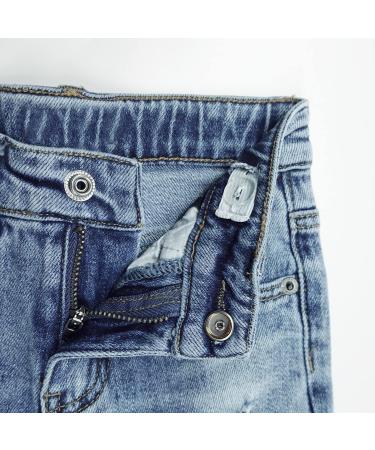 KIDSCOOL SPACE Baby Boys Ripped Denim Pants | Elastic Band | Straight Fit | Blue-2489 - Buy Online on GoSupps.com