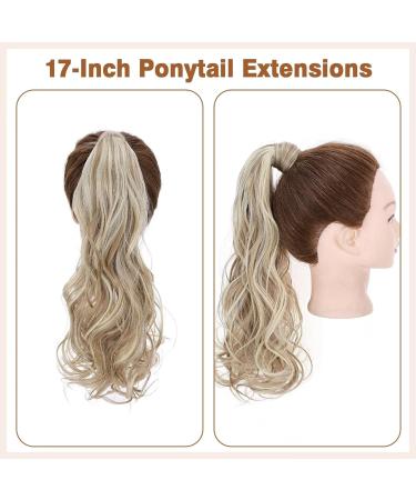 Tess Ponytail Extension - 40cm Ashblond Balayage Wavy Braid | 90g Long Hair Extension (#16P613) - Buy Online on GoSupps.com