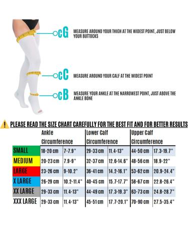 Invera Anti-Embolism Compression Stockings | Thigh High Unisex Ted Tube Socks | 15-20mmHg Moderate Support | 3XL - Worldwide Shipping - Buy Online on GoSupps.com