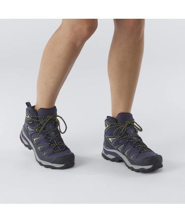 Salomon Women's X Ultra 3 MID GTX W Hiking Boots 11 Wide - Crown Blue/Eve Blue/Sunny Lime - Buy Online on GoSupps.com