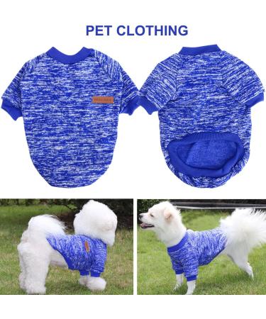 Shop Hualisiji Dog Sweater - Warm Hooded Sweatshirt for Small Dogs | Soft & Stretchy Chihuahua Hoodie - Dark Blue XS - Buy Online on GoSupps.com