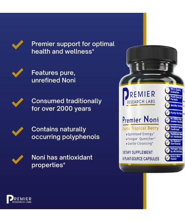Premier Research Labs Noni Capsules - Organic Noni Fruit for Digestion & Immune Support - 60 Plant-Source Capsules - Buy Online on GoSupps.com