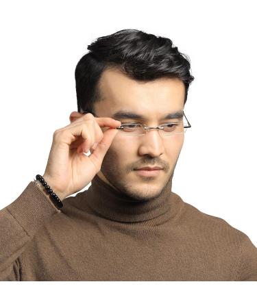 LUFF 2 Pack Mini Reading Glasses - Portable Unisex Readers w/ Pen Clip Case | 2.0X Magnification for Easy Use - Buy Online on GoSupps.com