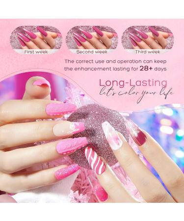 Lemecima 6-Piece Long Lasting UV Gel Nail Polish Set in Princess Pink - Shellac Nail Polish Gift for Women - Nail Art Salon Quality at Home - Buy Online on GoSupps.com