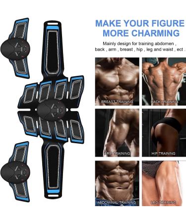 JoJoMooN EMS Muscle Stimulator Abdominal Toning Belt - Wireless Ab Trainer for Men and Women - Home and Office Fitness Equipment - Black - Buy Online on GoSupps.com