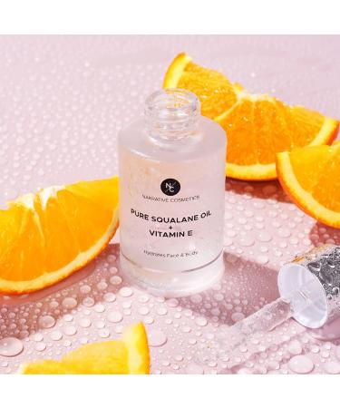 Pure Squalane Oil + Vitamin E - Hydrating Face & Body Oil for All Skin Types | 1 Fl. Oz | International Shipping - Buy Online on GoSupps.com